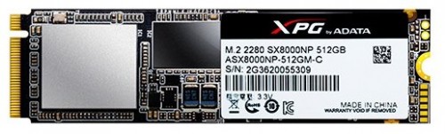 SSD диск A-data SSD 512Gb M.2 2280 PCIE ASX8000NP-512GM-C SSD диск для ноутбука и настольного компьютераобъем 512јГбформ-фактор 2280Разъем M.2интерфейс PCI-E NVMe