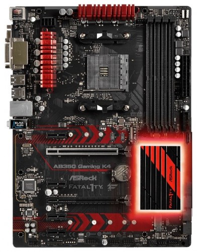 Мат.плата Asrock AB350 Gaming K4 sAM4 Intel B350 ATX RET материнская плата форм-фактора ATXсокет AM4чипсет AMD B3504‚слота  DDR4 DIMM, 2133-3200 МГцразъемы SATA: 6‹Гбит/с - 6