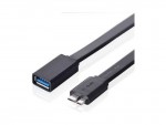 Кабель интерфейсный Greenconnect USB3 AM - microM 0.2m черный плоский GC-GAOTG-0.2M