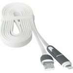 Кабель интерфейсный Defender USB2 AM - Lightning M,USB2 microM 1m белый 87493