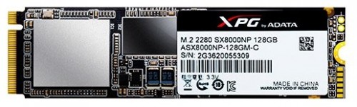 SSD диск A-data SSD 128Gb M.2 2280 PCIE ASX8000NP-128GM-C SSD диск для ноутбука и настольного компьютераобъем 128јГбформ-фактор 2280Разъем M.2интерфейс PCI-E NVMe