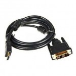 Кабель аудио-видео Buro HDMI 19M - DVI-D M 5m черный GOLD феррит HDMI-19M-DVI-D-5M