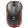 Мышь оптическая Logitech M185 беспроводная USB красный 910-002240 - 