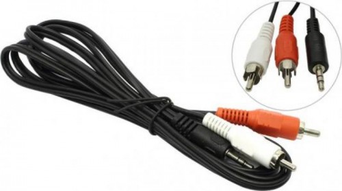 Кабель аудио-видео 5bites JACK 3.5M - RCA 2xM 5m черный AC35J2R-050M 