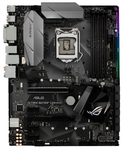 Мат.плата Asus STRIX B250F GAMING s1151 Intel B250 ATX RET материнская плата форм-фактора ATXсокет LGA1151чипсет Intel B2504‚слота  DDR4 DIMM, 2133-2400 МГцподдержка CrossFire Xразъемы SATA: 6‹Гбит/с - 6