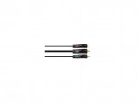 Кабель аудио-видео Hama RCA 3xM - 3xM 2m черный GOLD H-107479