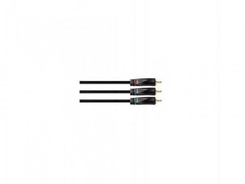 Кабель аудио-видео Hama RCA 3xM - 3xM 2m черный GOLD H-107479 