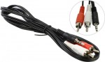Кабель аудио-видео 5bites JACK 3.5M - RCA 2xM 1.5m черный AC35J2R-015M