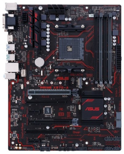 Мат.плата Asus PRIME X370-A sAM4 AMD X370 ATX RET материнская плата форм-фактора ATXсокет AM4чипсет AMD X3704‚слота  DDR4 DIMM, 2133-3200 МГцподдержка CrossFire Xразъемы SATA: 6‹Гбит/с - 6