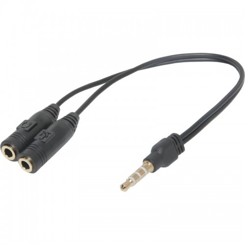 Переходник аудио-видео Defender JACK-4pin 3.5M - JACK 2x3.5F 0.15m 