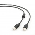 Кабель интерфейсный Cablexpert USB2 AM - BM 1.8m черный экран CCF2-USB2-AMBM-6