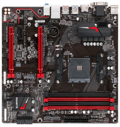 Мат.плата Giga-byte GA-AB350M-Gaming 3 sAM4 Intel B350 microATX RET материнская плата форм-фактора microATXсокет AM4чипсет AMD B3504‚слота  DDR4 DIMM, 2133-3200 МГцразъемы SATA: 6‹Гбит/с - 6
