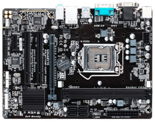 Мат.плата Giga-byte GA-H110M-S2PV s1151 Intel H110 microATX RET материнская плата форм-фактора microATXсокет LGA1151чипсет Intel H1702 слота  DDR3/DDR3L DIMM, 1333-1866 МГцразъемы SATA: 6 Гбит/с - 6