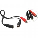 Переходник аудио-видео Hama JACK 3.5F - RCA 2xM 1m черный H-43254