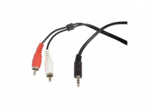 Кабель аудио-видео Buro JACK 3.5M - RCA 2xM 5m черный BAAC010-5 