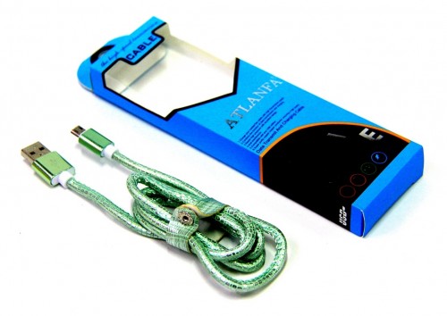 Кабель интерфейсный USB2 AM - microM кожа крокодила AT717V 