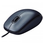 Мышь оптическая Logitech M100 проводная USB серый 910-001604