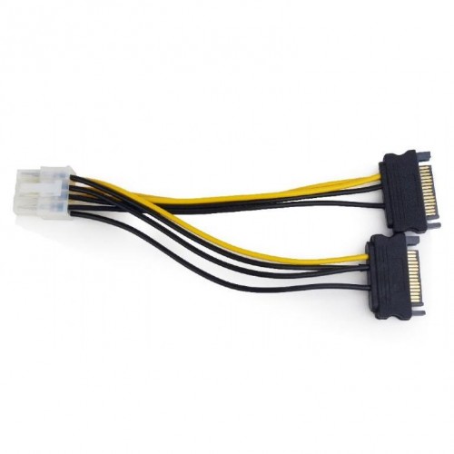 Кабель Cablexpert PCI-8pin F - SATA-15pin 2xF CC-PSU-83 