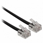 Удлинитель телефонный Alencom RJ 6p4cM - 6p4cM 2m черный [AC-7038]