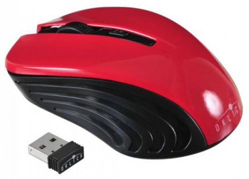 Мышь оптическая Oklick 545MW беспроводная USB красный TM-5500 RED 