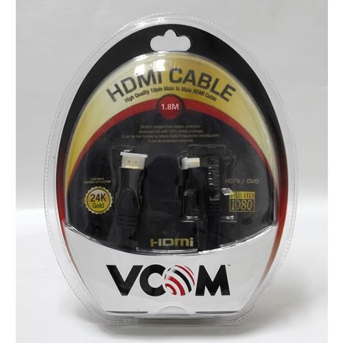 Кабель аудио-видео Vcom HDMI 19M - 19M 1.8m 2 фильтра GOLD VHD6020D-1.8M 