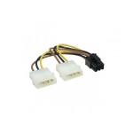 Кабель  PCI-6pin F - MOLEX 2xM 0.15m