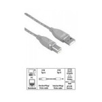 Кабель интерфейсный Hama USB2 AM - BM 3m серый H-29100