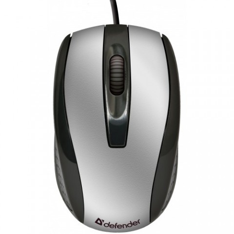 Мышь оптическая Defender 52140 проводная USB серебристый 
