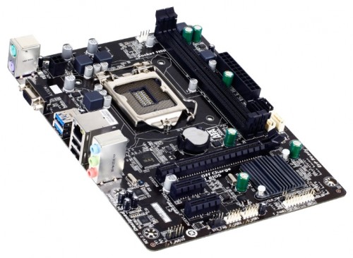 Мат.плата Giga-byte GA-H81M-S1 s1150 Intel H81 microATX RET материнская плата с сокетом LGA1150форм-фактор microATXчипсет Intel H81до 2 планок памяти DDR3 DIMM частотой 1333 - 1600 МГцслоты расширения: 1xPCI-E x16, 2xPCI-E x1разъемов SATA 3Gb/s: 2, разъемов SATA 6Gb/s: 2на задней панели: 4xUSB, из них 2xUSB 3.0, D-Sub, Ethernet, PS/2 (клавиатура), PS/2 (мышь)