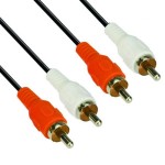Кабель аудио-видео Vcom RCA 2xM - 2xM 3m черный VAV7158-3M