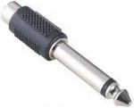 Переходник аудио-видео Hama JACK 6.3M - RCA F черный H-43356