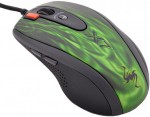 Мышь лазерная A4 Tech XL-750BK-2 проводная USB зеленый XL-750BK U (GFIRE)