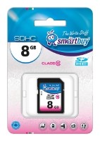 Карта памяти SDHC 8ГБ SmartBuy Class 10 карта памяти Secure Digital HC, Class 10объем 8 Гб