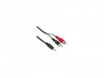 Кабель аудио-видео Ningbo JACK 3.5M - RCA 2xM 3m черный JAAC010-3