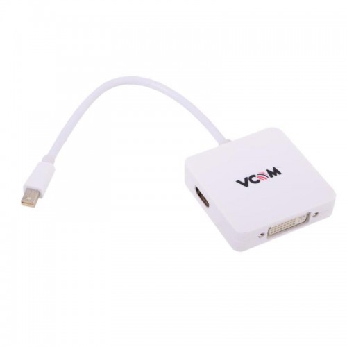Переходник аудио-видео Vcom DP miniM - DP F,DVI-D F,HDMI 19F белый RET CG554 
