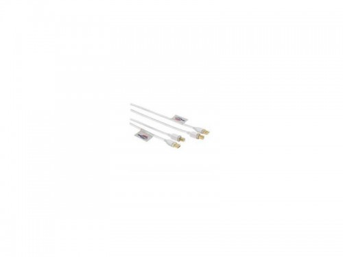 Кабель интерфейсный Hama USB2 AM - BM 1.8m белый GOLD экран H-78462 