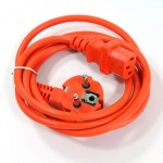 Кабель питания Vcom IEC C13 - Schuko M 1.8m оранжевый