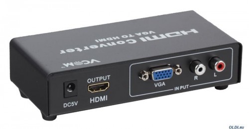 VGA-адаптер аудио-видео Vcom HDMI 19F - RCA 2xF,SVGA 15F RET DD491 