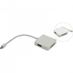 Переходник аудио-видео Telecom DP miniM - DP F,DVI-D F,HDMI 19F белый TA554