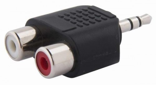 Переходник аудио-видео JACK 3.5M - RCA 2xF 
