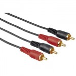 Кабель аудио&lt;&gt;Hama&lt;&gt;RCA 2xM - 2xM 1m черный GOLD 43215