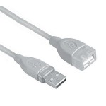 Удлинитель интерфейсный Hama USB2 AM - AF 3m серый H-45040
